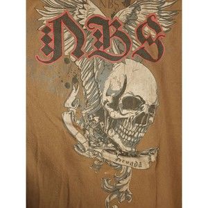 National Bowling Stadium 'NBS' Reno Nevada Skull Logo T-Shirt Size XXL